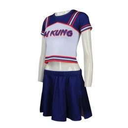 CH167 tailor-made cheerleading wear  homemade short-sleeved cheerleading wear  waist-revealing  navel revealing  pleated skirt  thermal sublimation women's style  cheerleading wear production center CH167 tailor-made cheerleading wear  homemade short-sleeved cheerleading wear  waist-revealing  navel revealing  pleated skirt  thermal sublimation women's style  cheerleading wear production center